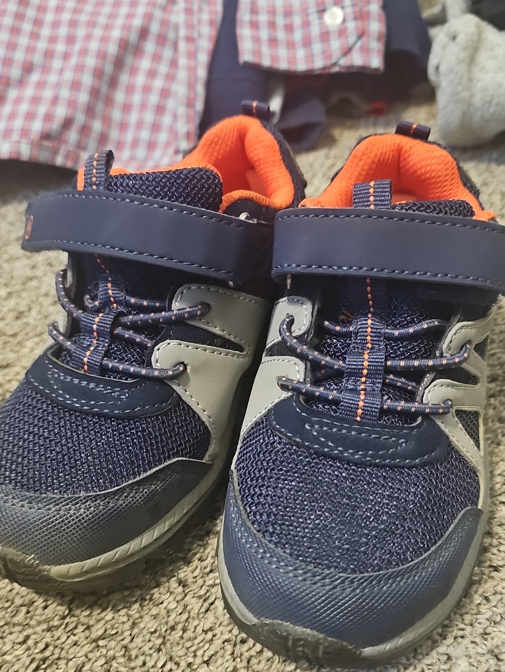 Stride Rite Navy and Orange Kids' Sneakers
